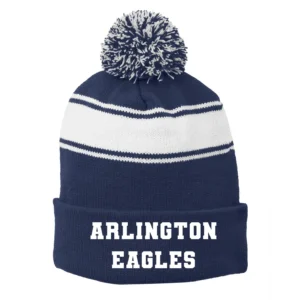 Arlington Eagles Blue Pom Beanie