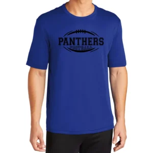 Panthers Football Performance shirt (100% Polyester)- Youth & Adult
