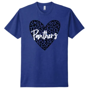 Panthers Leopard heart T-shirt (Youth & Adult)